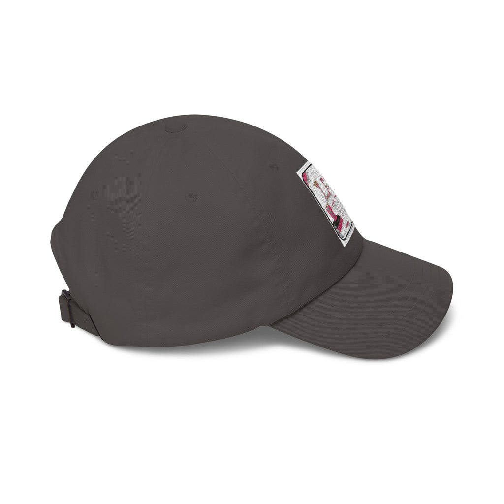 Dad Cap — Vintage Pink Floral 'LOVE' Embroidered Baseball Hat
