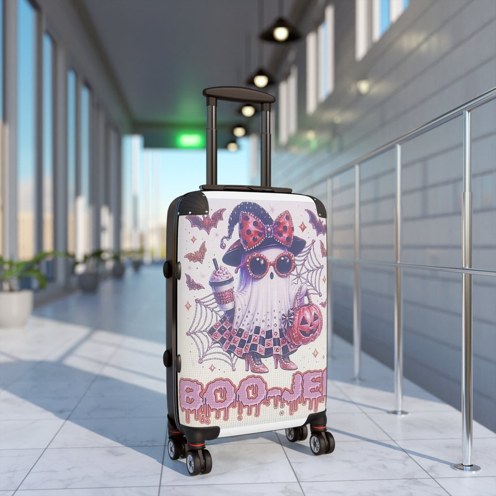 Cute Halloween Ghost Suitcase – 'Boo-Jee' Pink Trick-or-Treat Carry-On