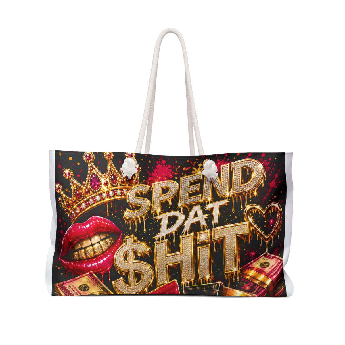 Spend Dat hit Weekender Bag — Bold Bling Travel Tote