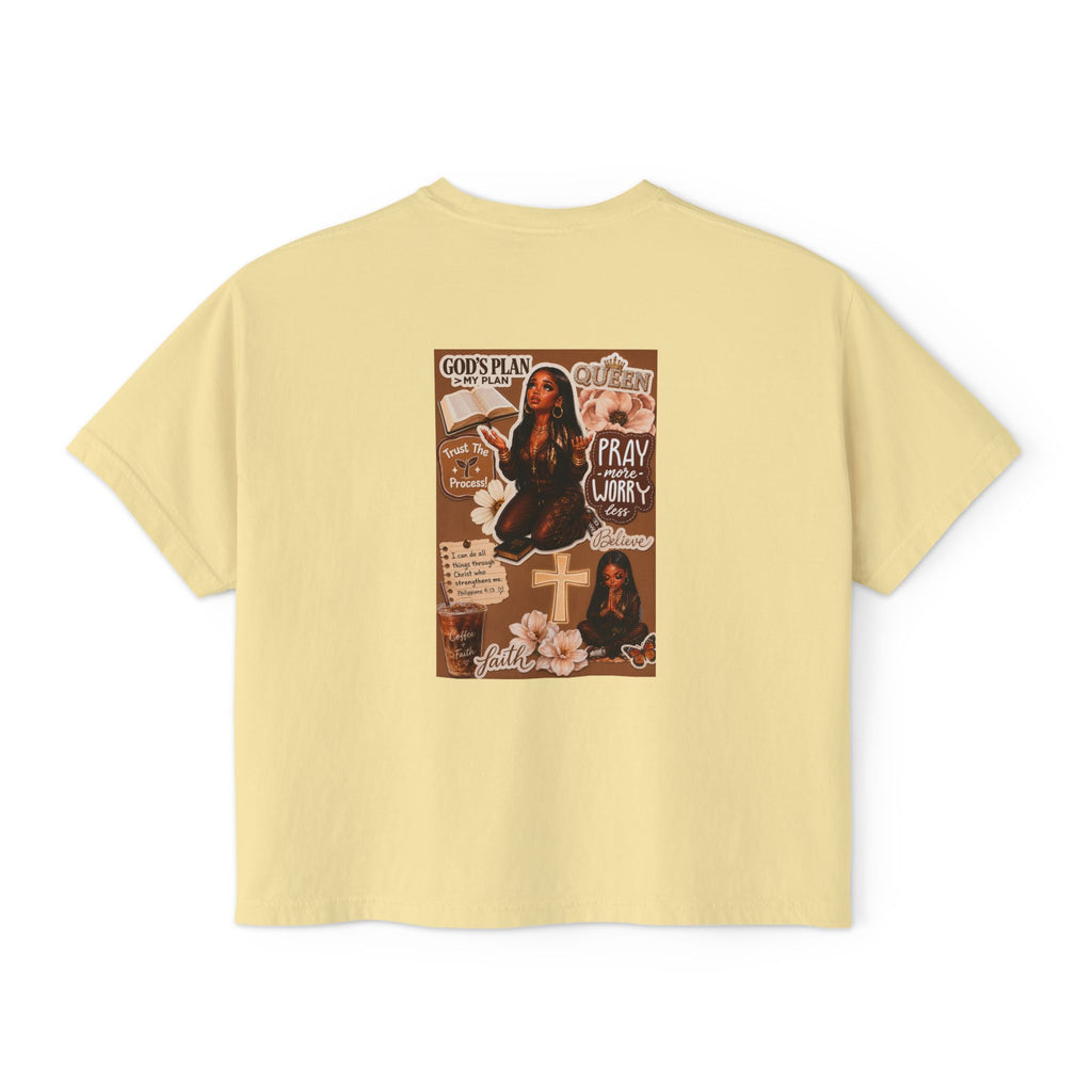 Christian Graphic Tee — Pray & Praise Women's Boxy T-Shirt