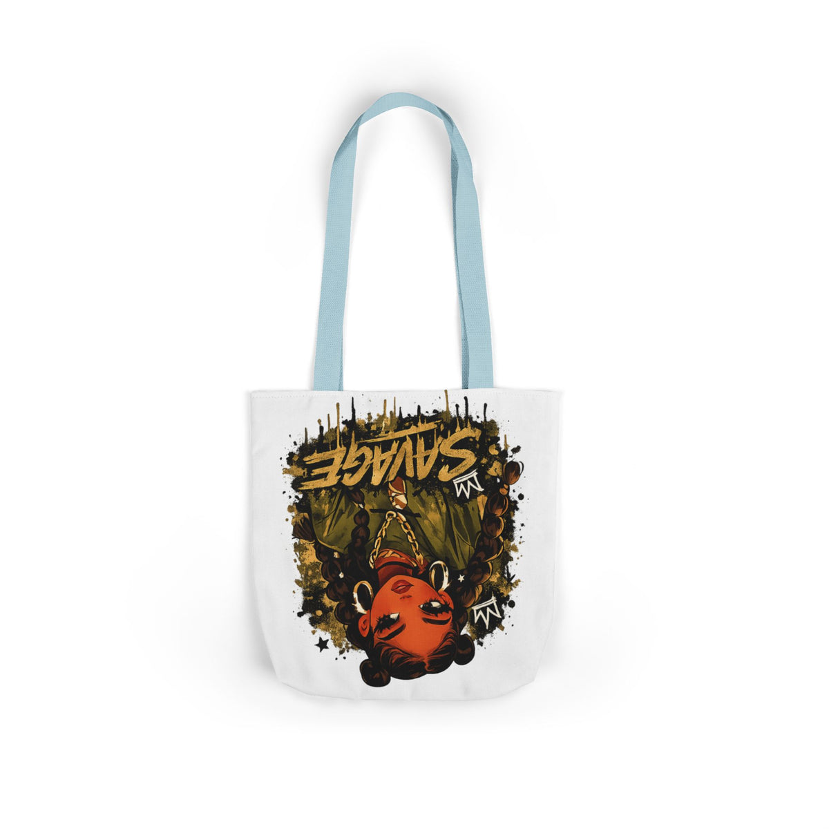 Savage Girl Graphic Tote Bag — Urban Afrocentric Art Canvas Tote