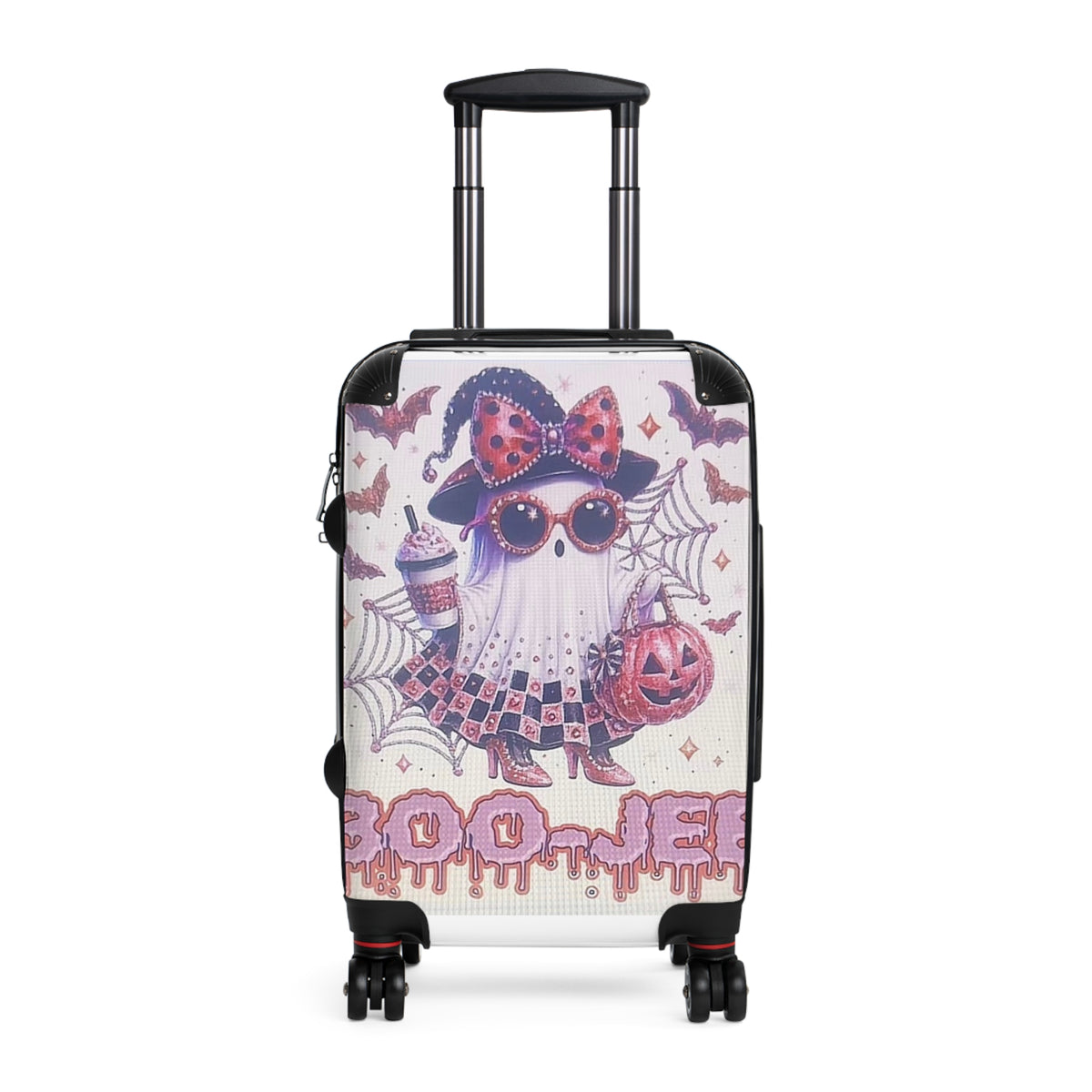 Cute Halloween Ghost Suitcase – 'Boo-Jee' Pink Trick-or-Treat Carry-On