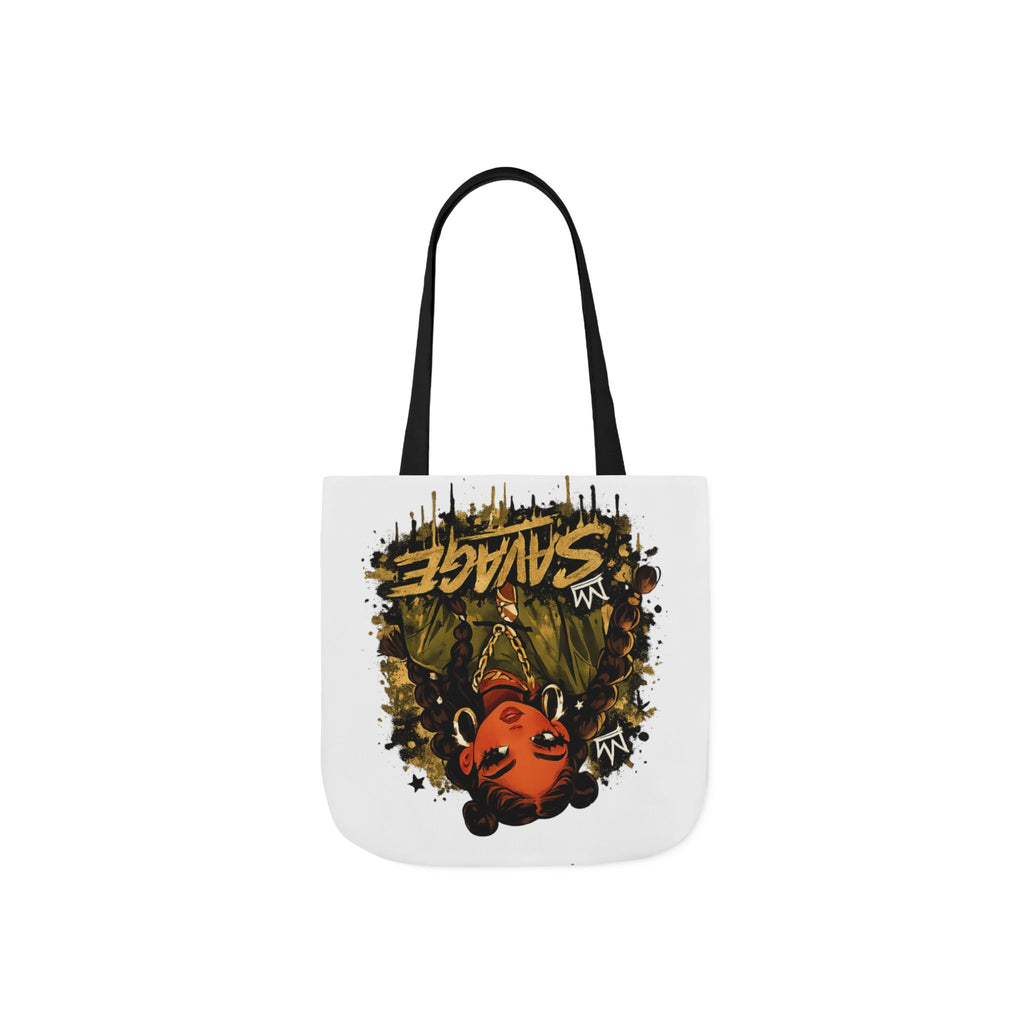 Savage Girl Graphic Tote Bag — Urban Afrocentric Art Canvas Tote