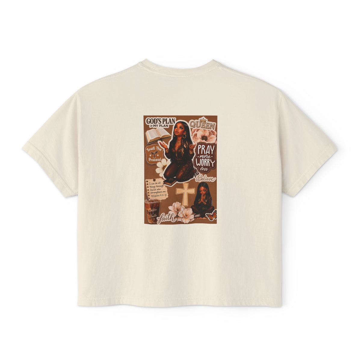 Christian Graphic Tee — Pray & Praise Women's Boxy T-Shirt