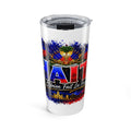 Haiti 20oz Travel Tumbler – Haitian Flag Crest & Floral Pride Design