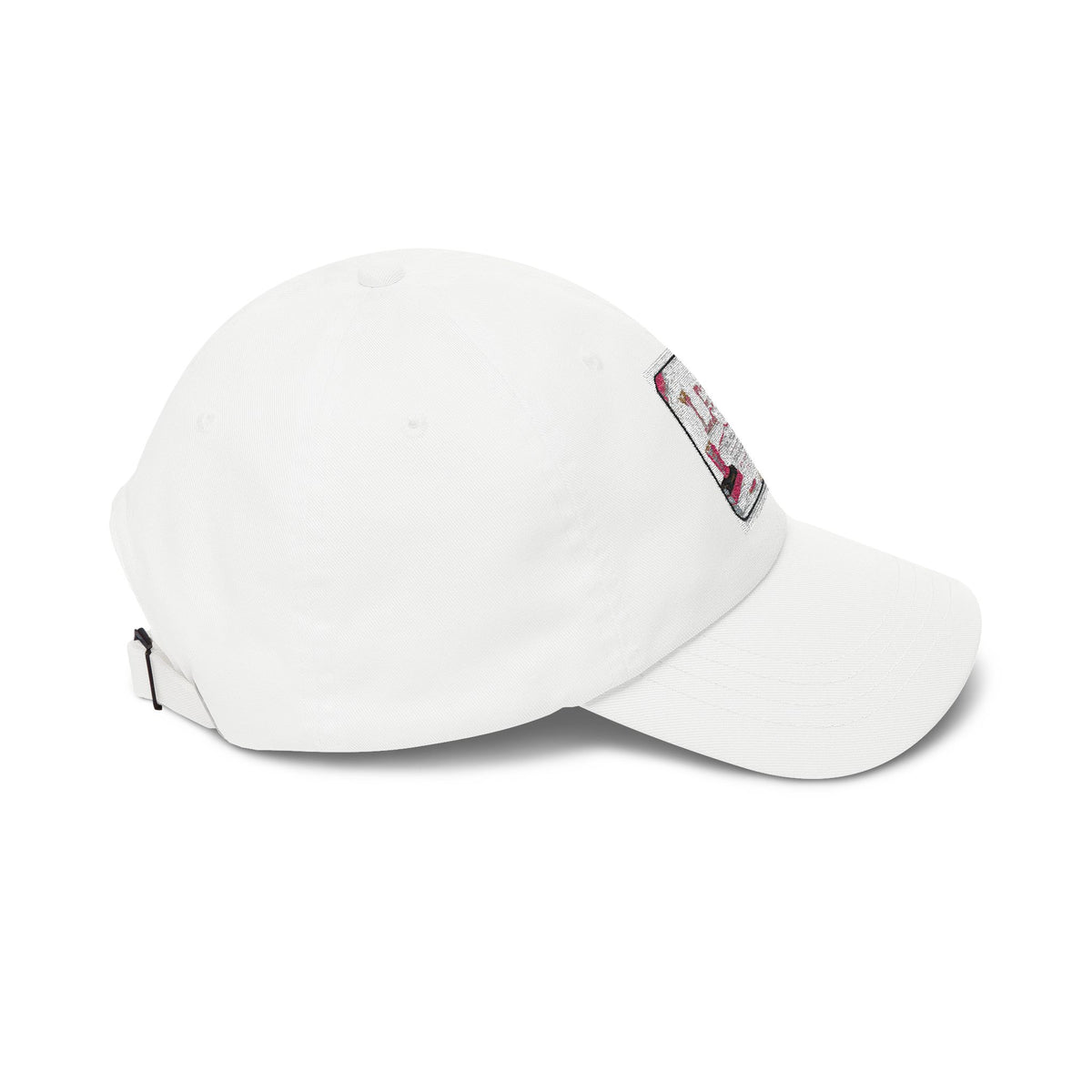Dad Cap — Vintage Pink Floral 'LOVE' Embroidered Baseball Hat