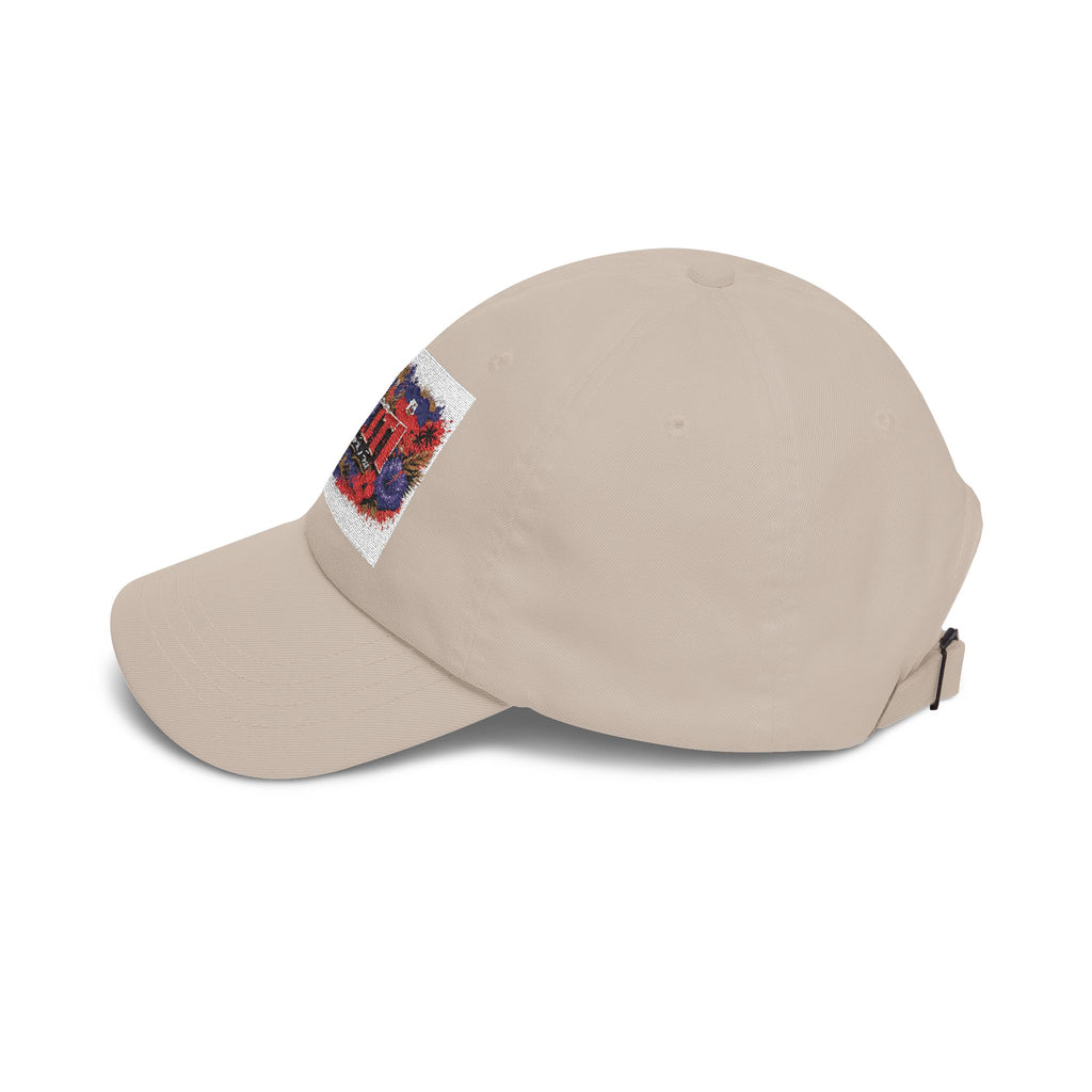 Haiti Floral Patch Dad Cap — Vintage Travel Baseball Hat