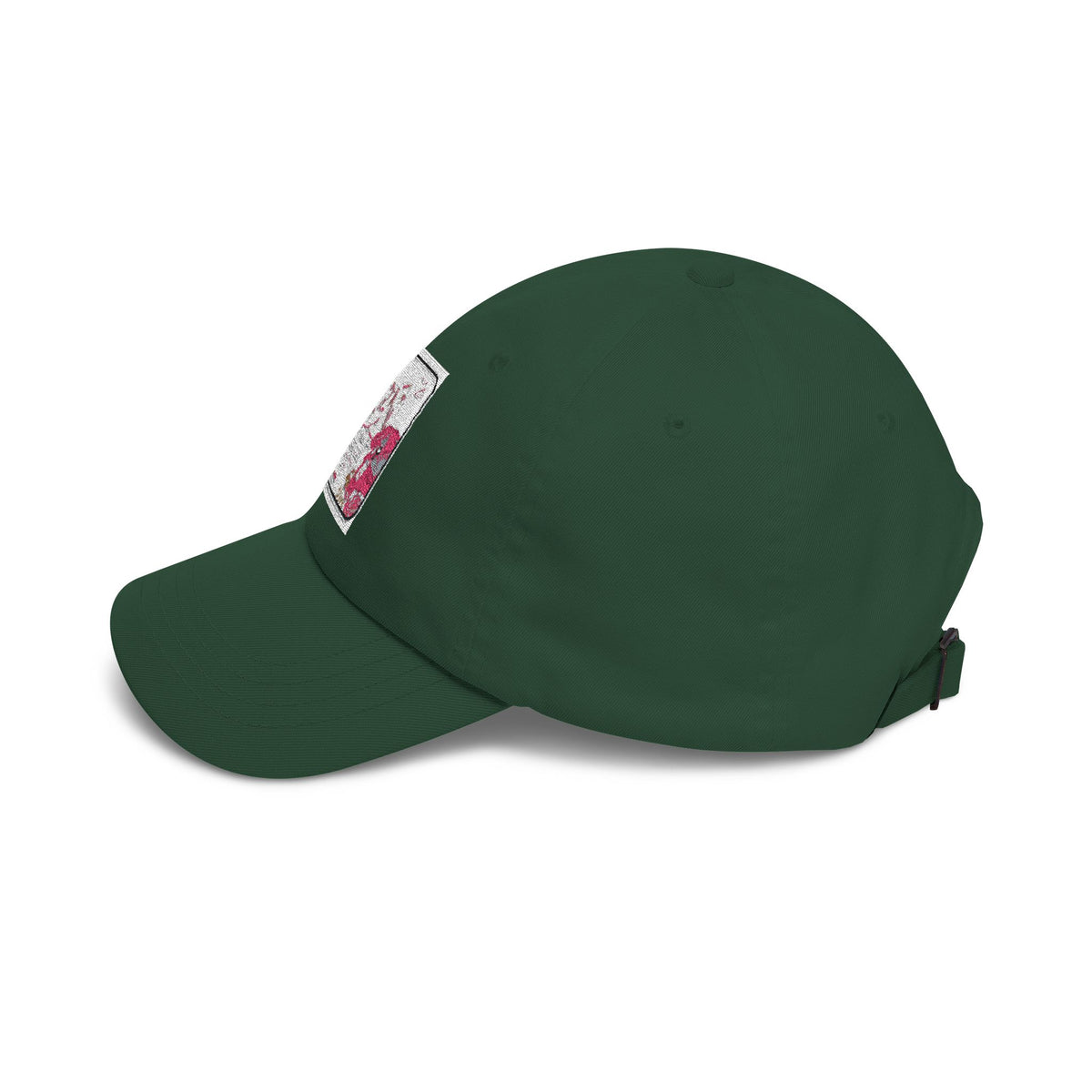 Dad Cap — Vintage Pink Floral 'LOVE' Embroidered Baseball Hat
