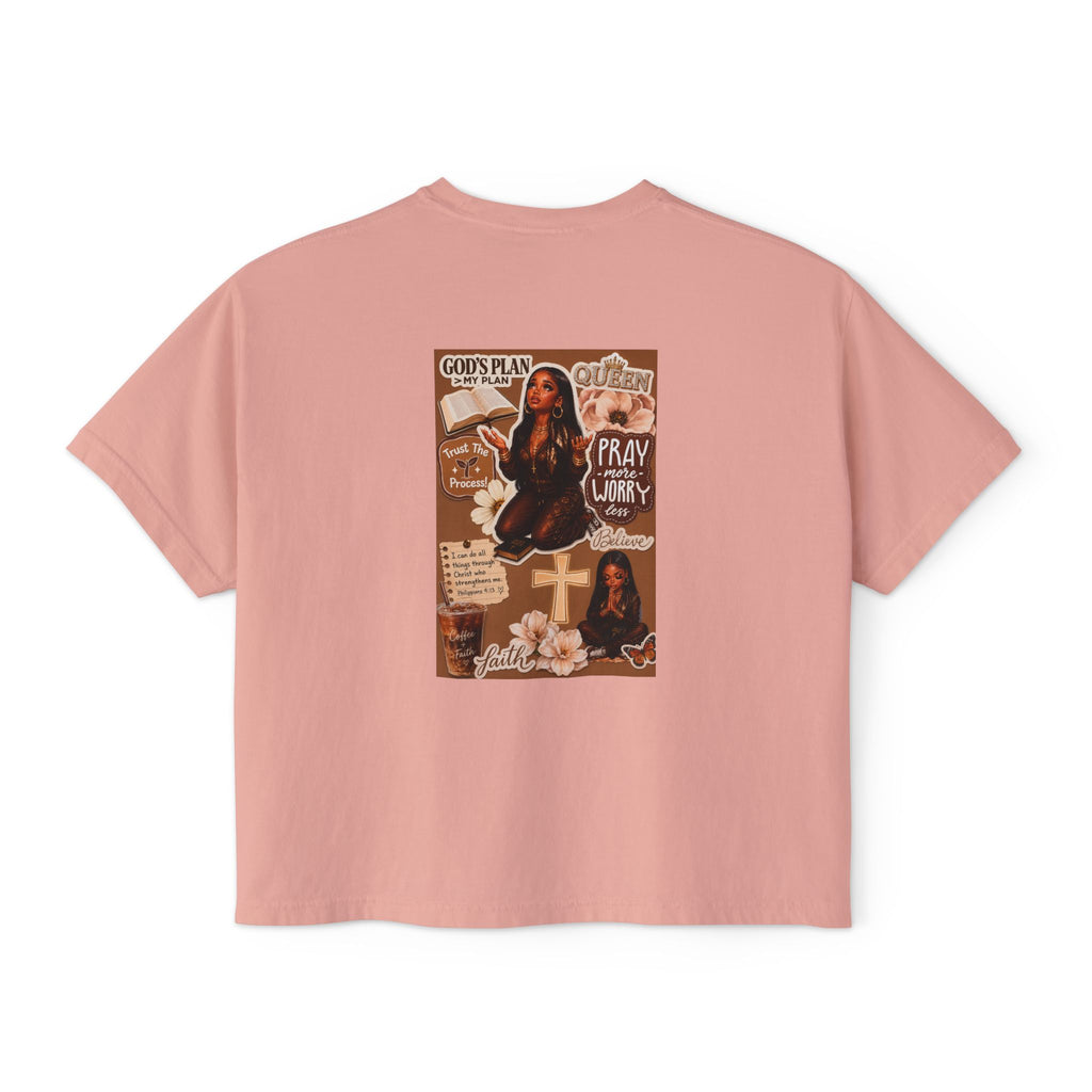 Christian Graphic Tee — Pray & Praise Women's Boxy T-Shirt
