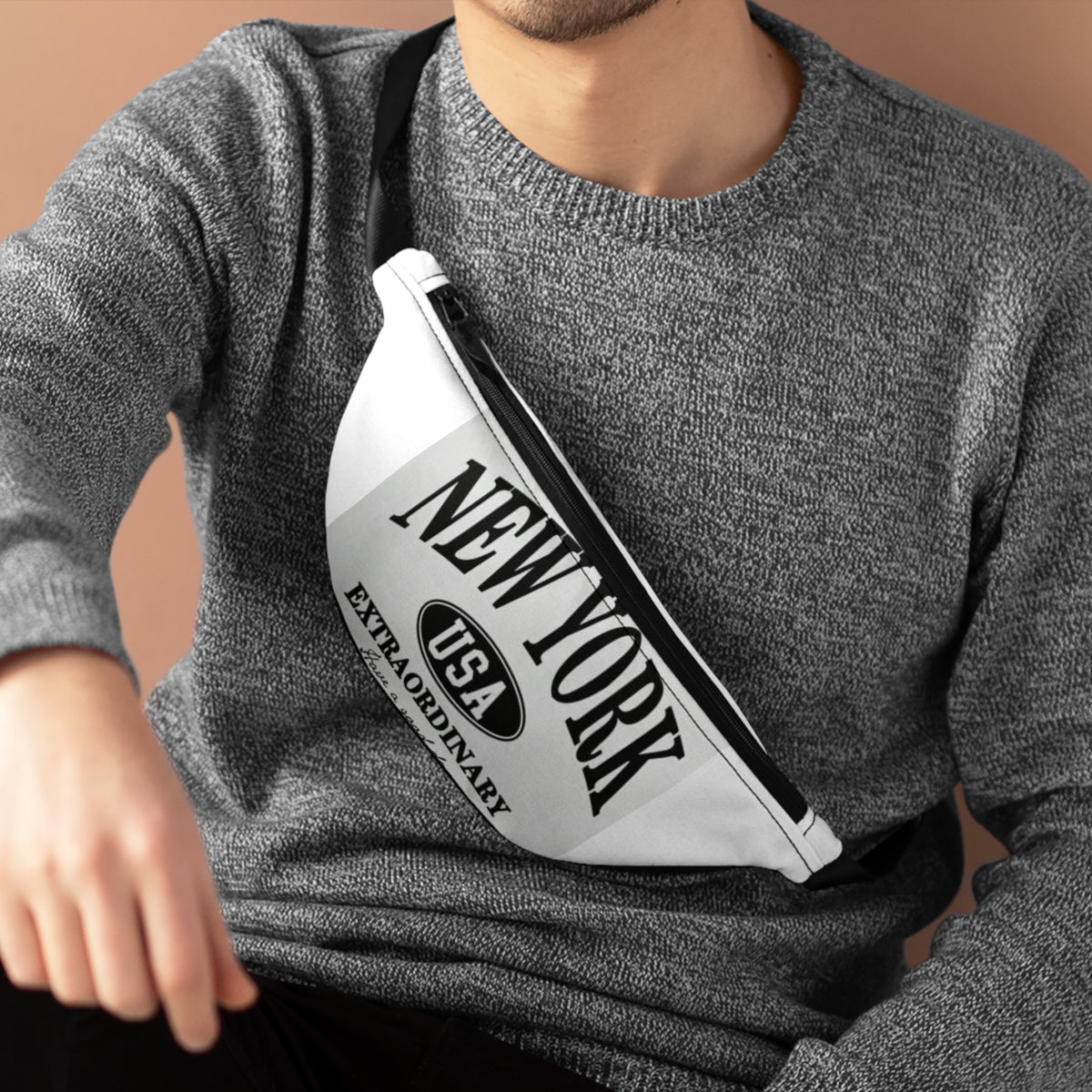 New York USA Fanny Pack — Travel Waist Bag with 'Extraordinary' Graphic