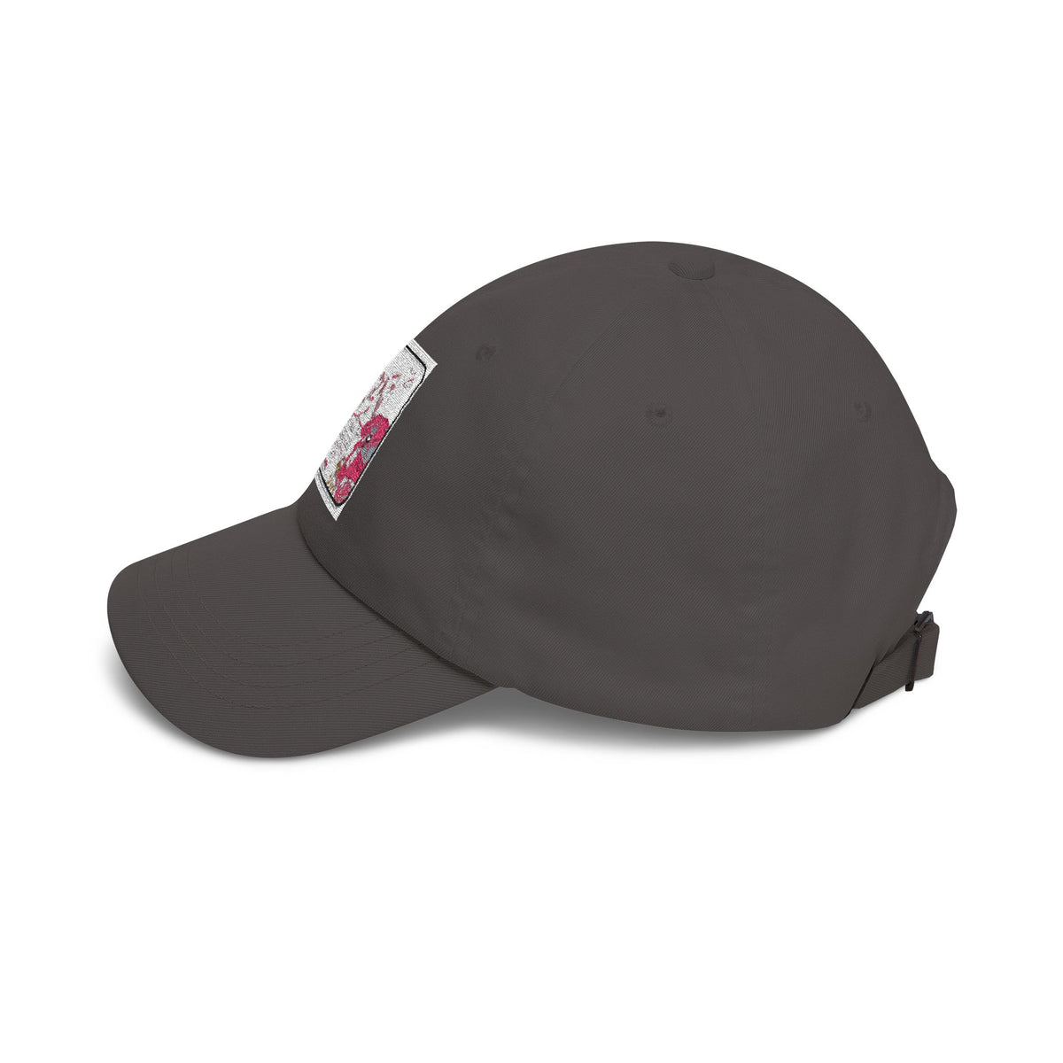 Dad Cap — Vintage Pink Floral 'LOVE' Embroidered Baseball Hat