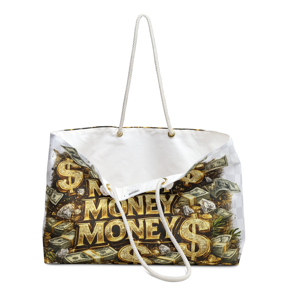 Money Money Weekender Bag — Bold Cash & Dollar Sign Travel Tote
