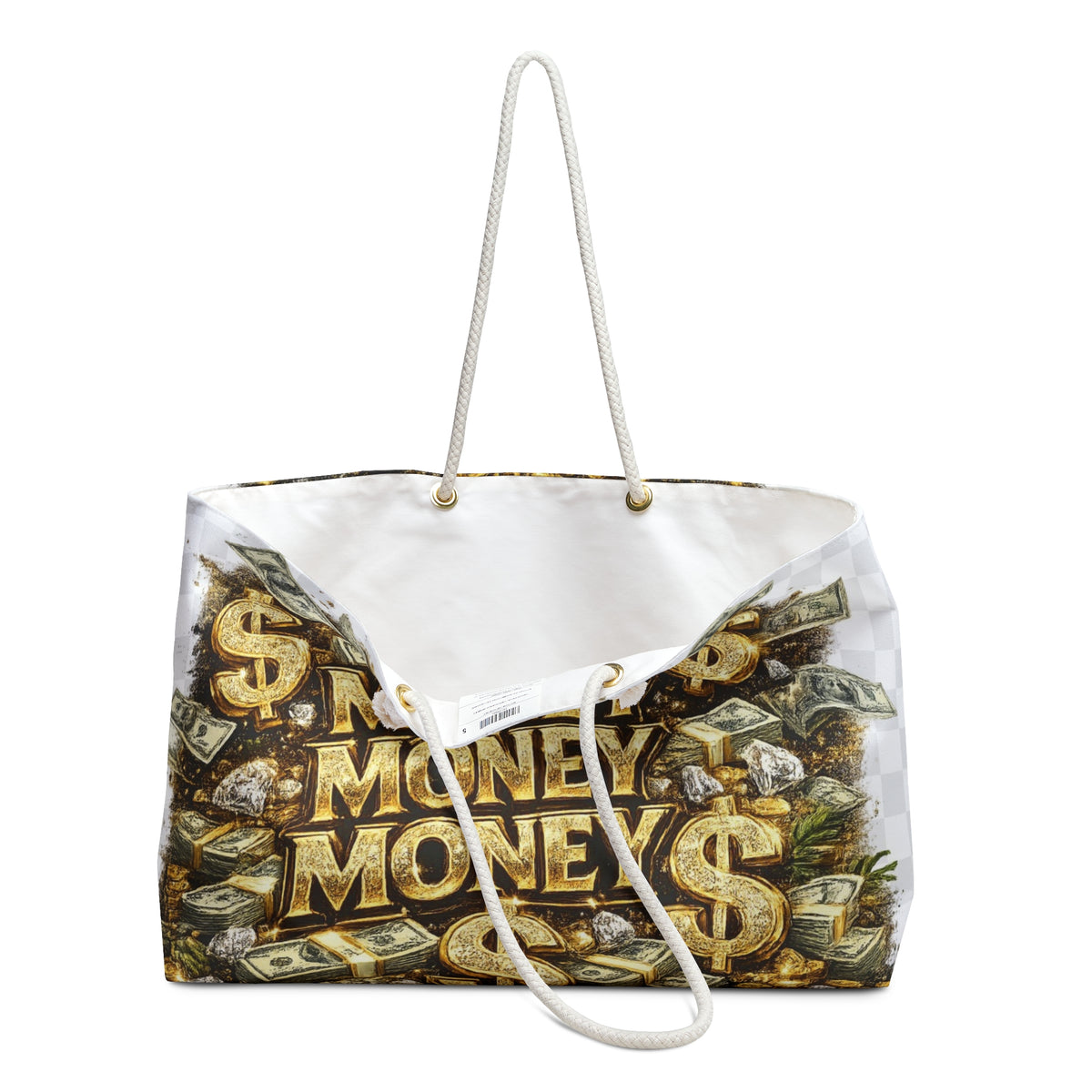Money Money Weekender Bag — Bold Cash & Dollar Sign Travel Tote