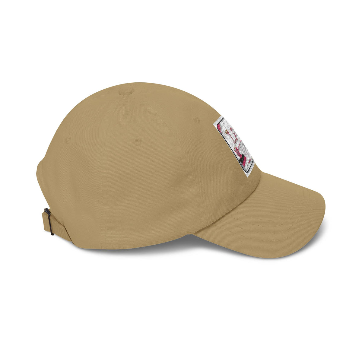 Dad Cap — Vintage Pink Floral 'LOVE' Embroidered Baseball Hat