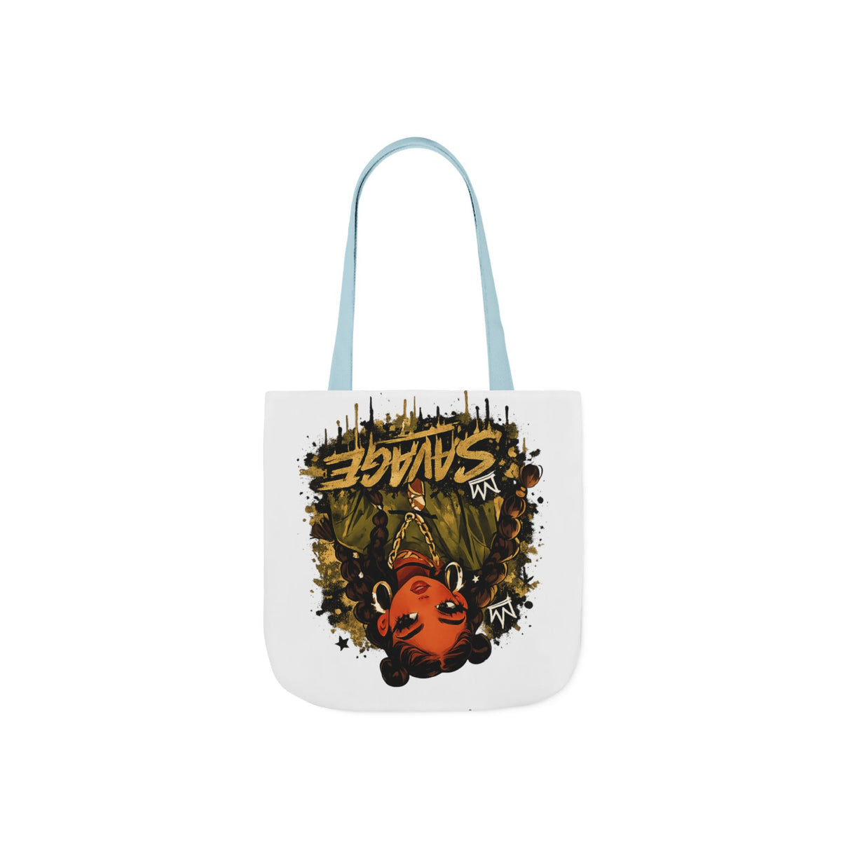 Savage Girl Graphic Tote Bag — Urban Afrocentric Art Canvas Tote