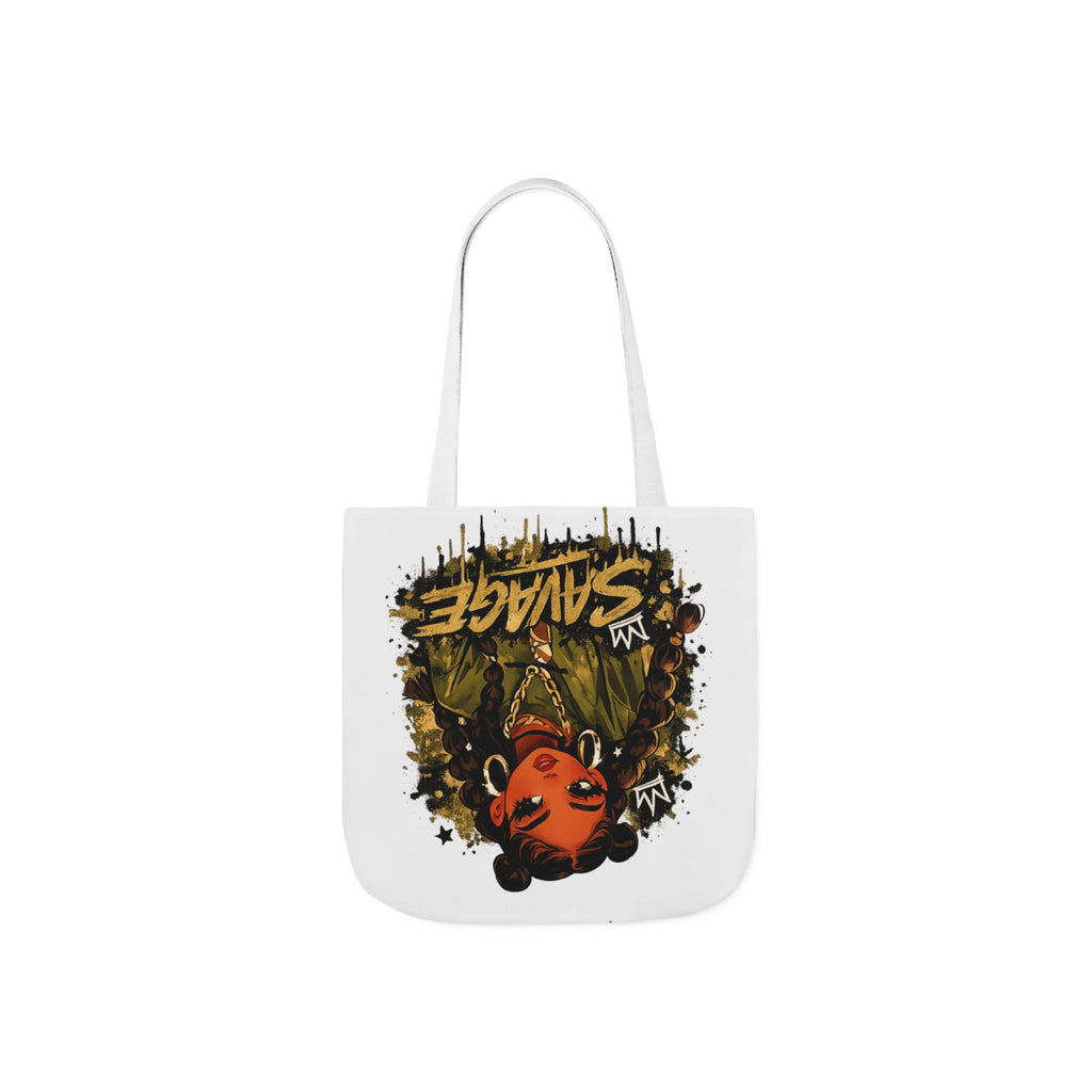 Savage Girl Graphic Tote Bag — Urban Afrocentric Art Canvas Tote
