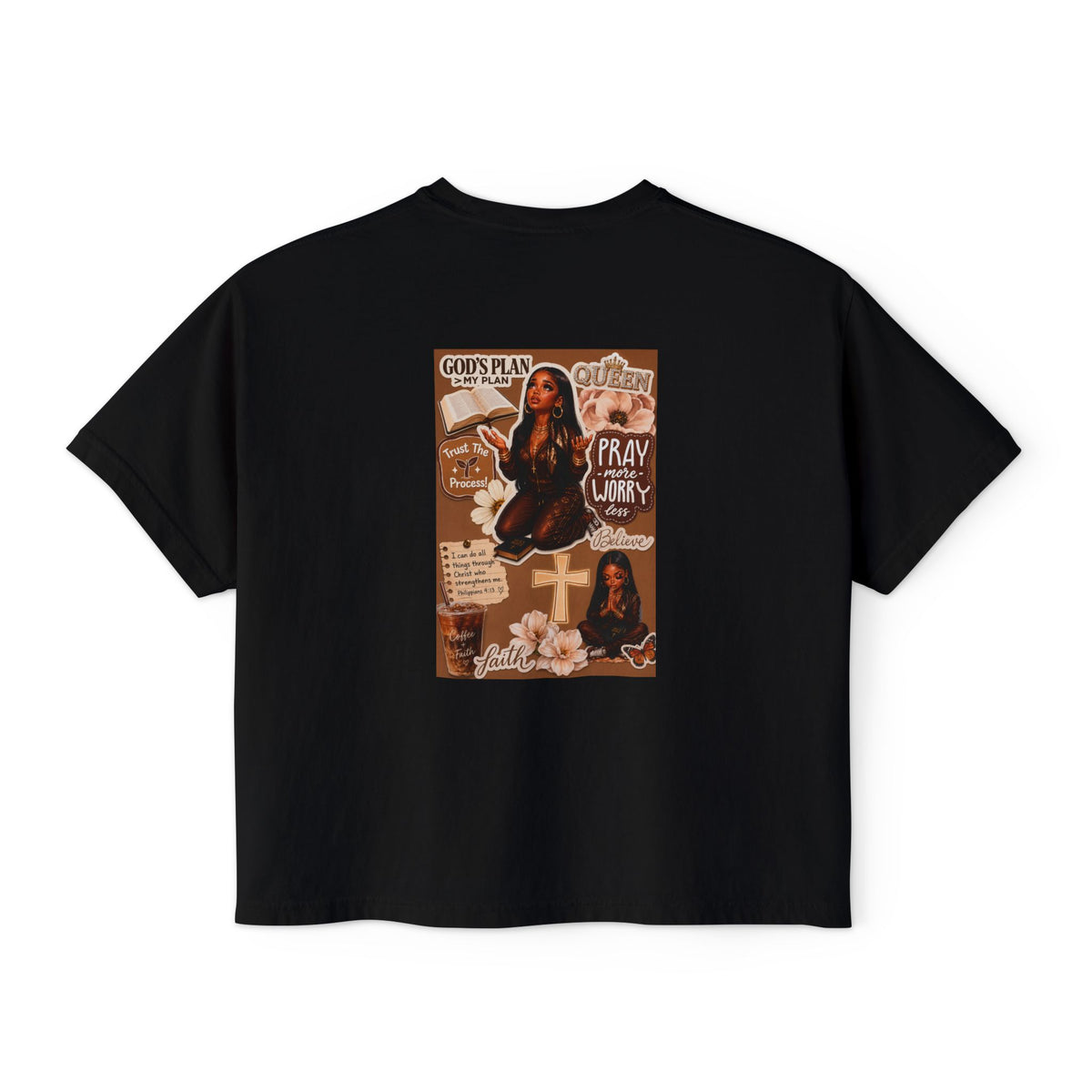 Christian Graphic Tee — Pray & Praise Women's Boxy T-Shirt