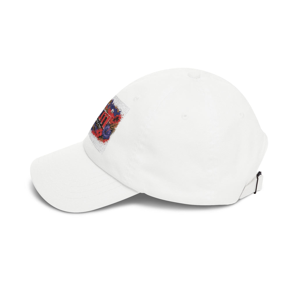 Haiti Floral Patch Dad Cap — Vintage Travel Baseball Hat