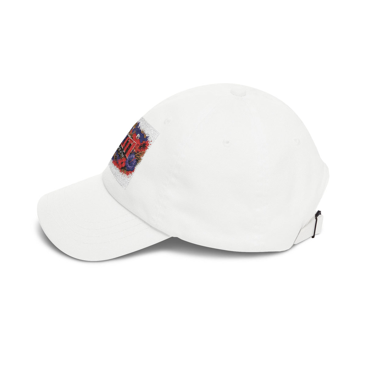 Haiti Floral Patch Dad Cap — Vintage Travel Baseball Hat