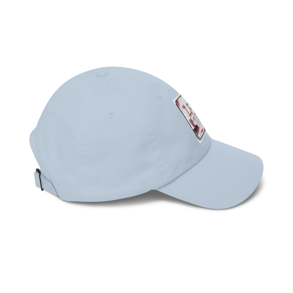 Dad Cap — Vintage Pink Floral 'LOVE' Embroidered Baseball Hat