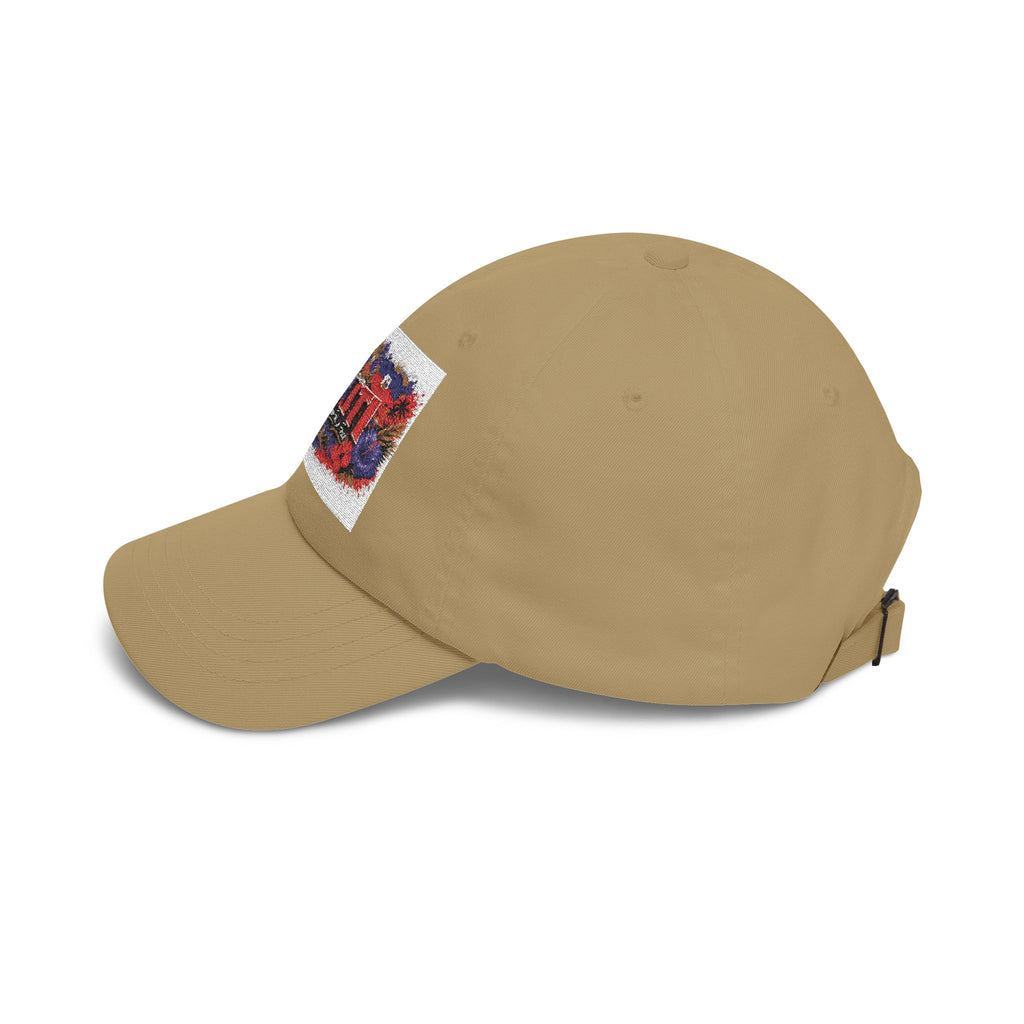Haiti Floral Patch Dad Cap — Vintage Travel Baseball Hat