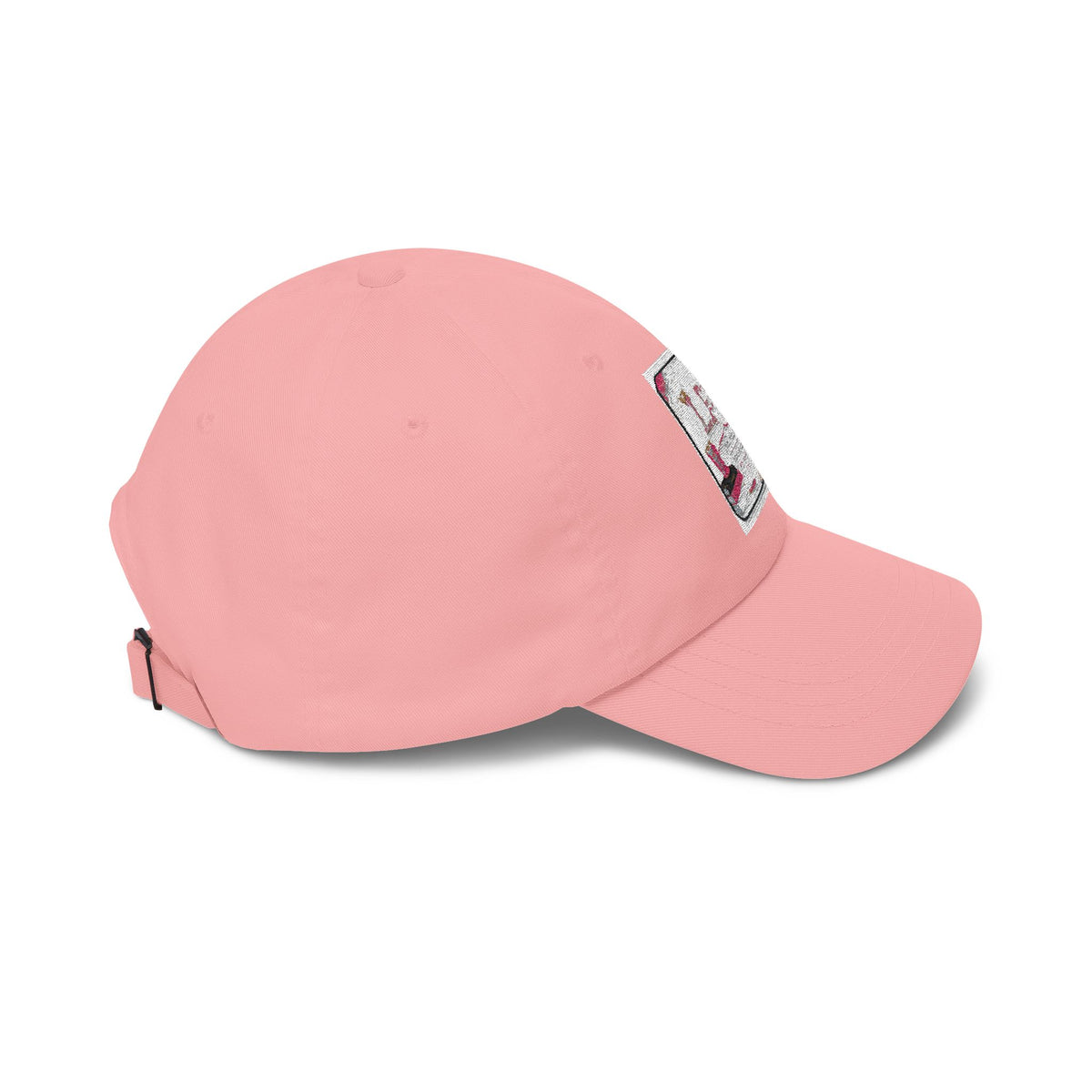 Dad Cap — Vintage Pink Floral 'LOVE' Embroidered Baseball Hat