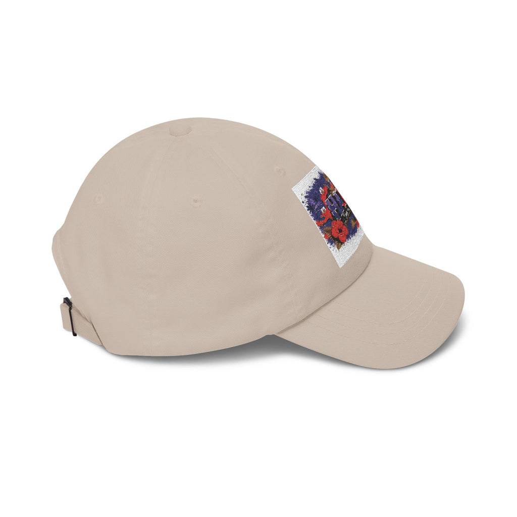 Haiti Floral Patch Dad Cap — Vintage Travel Baseball Hat