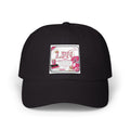 Dad Cap — Vintage Pink Floral 'LOVE' Embroidered Baseball Hat