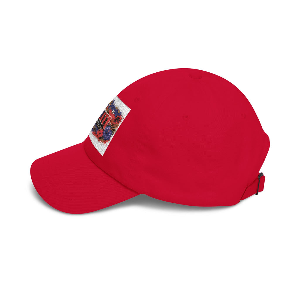 Haiti Floral Patch Dad Cap — Vintage Travel Baseball Hat